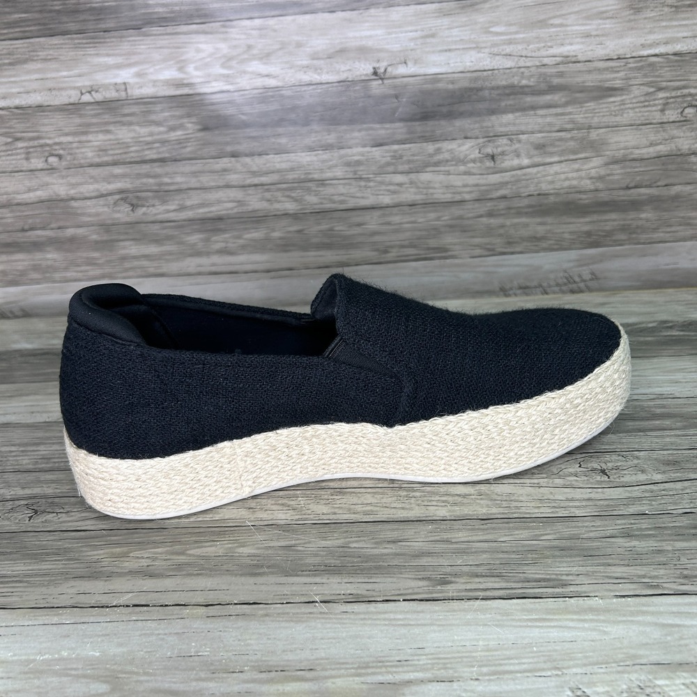 Skechers Martha Stewart Shoes Womens Size 9 Black Espadrille Slip On Platform - Picture 7 of 10
